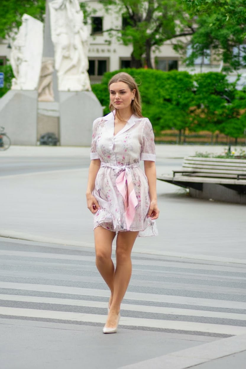 Pastelna cvjetna haljina na kopčanje – Soft Romance