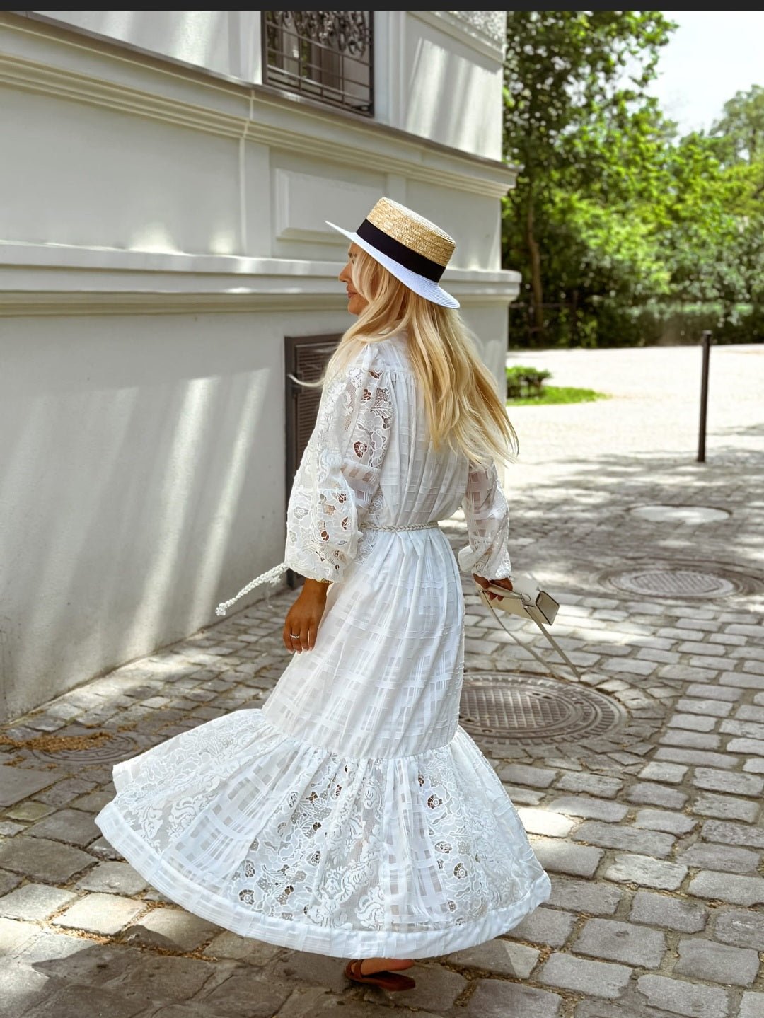 White Lace Maxi – Boho Chic