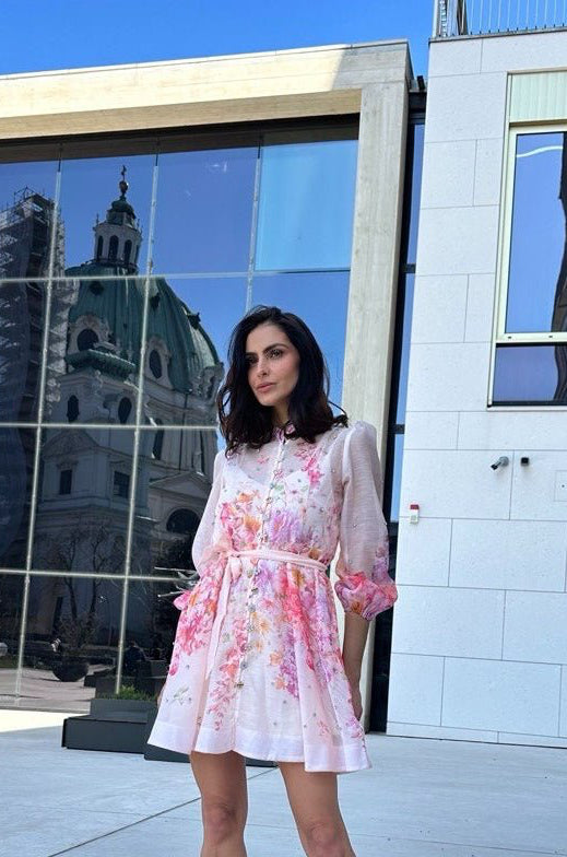 Pink Blossom Mini Dress