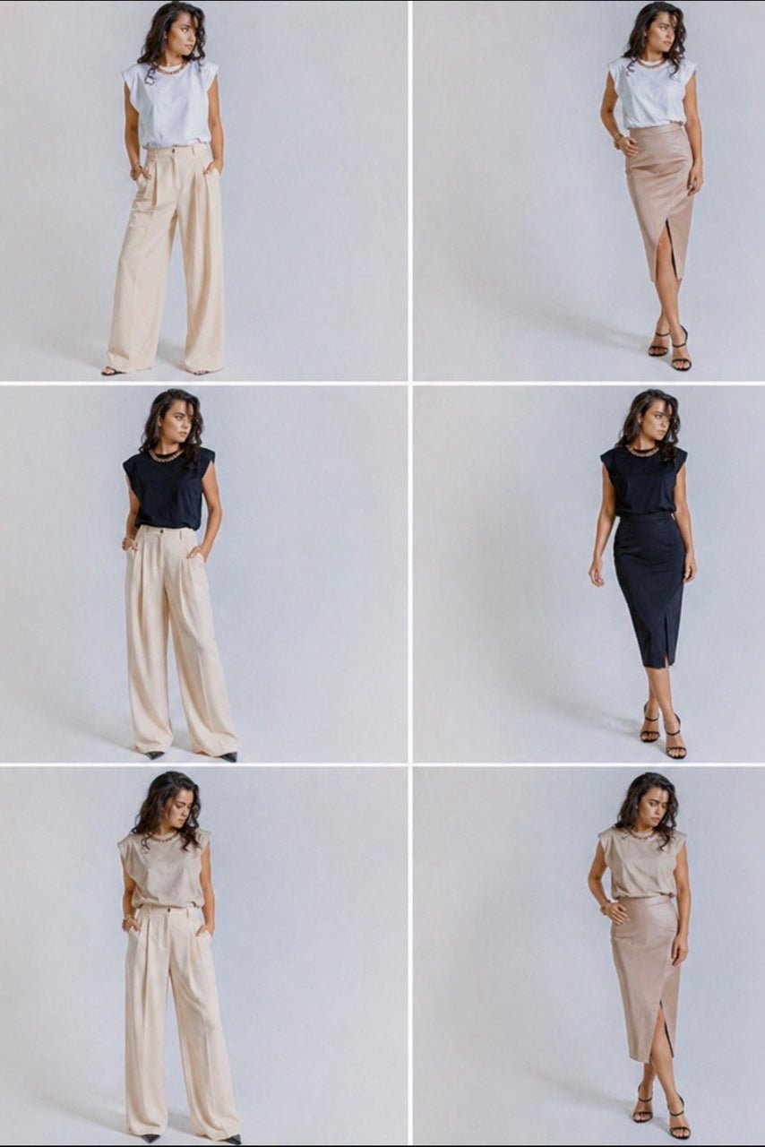 Oversized majica s naramenicama – Chain Detail look
