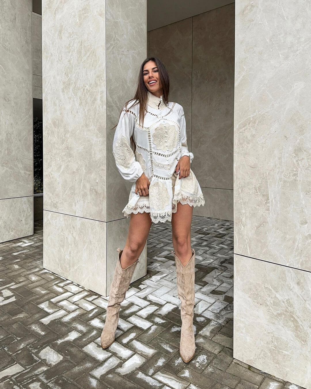 Bijela boho haljina Coco