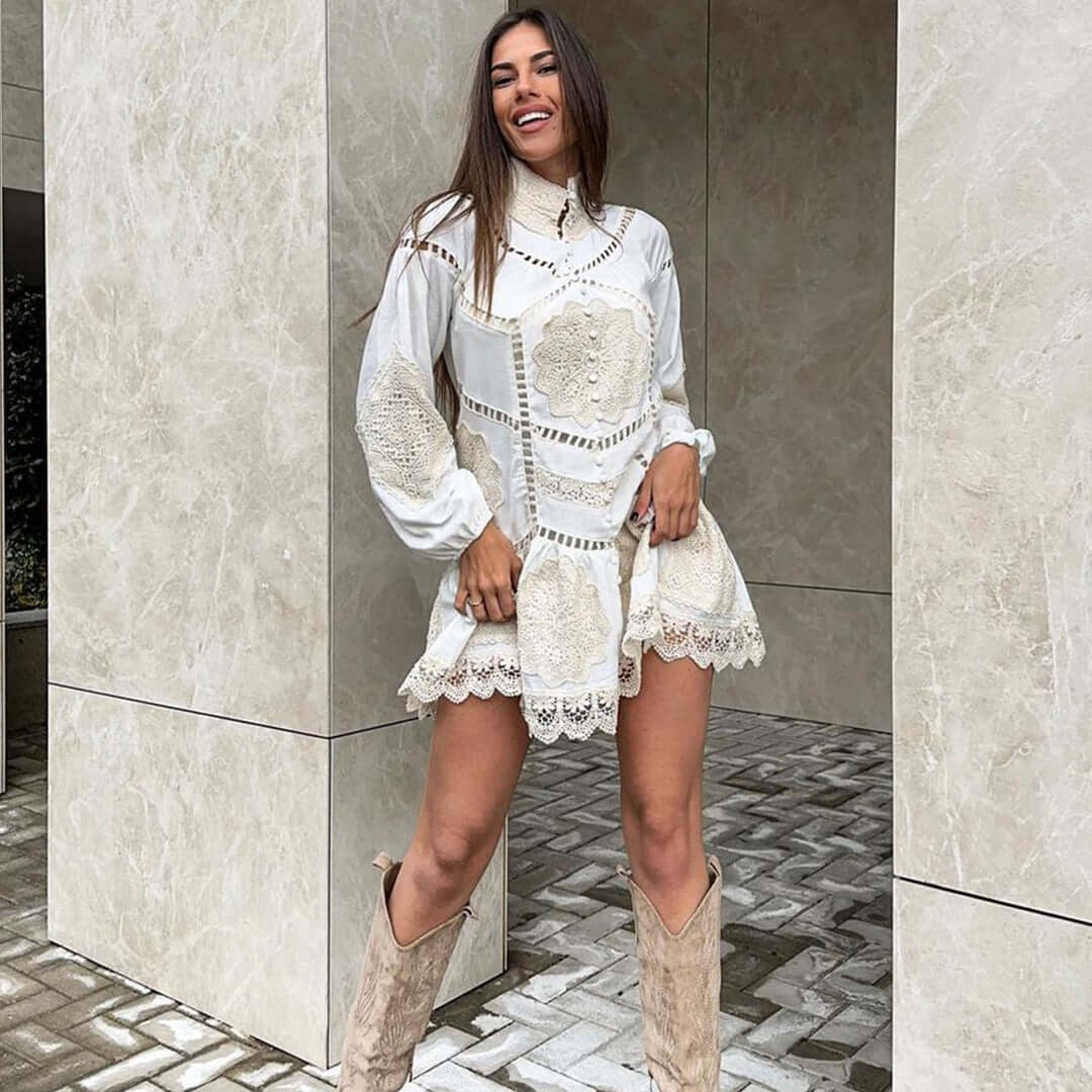 Bijela boho haljina Coco